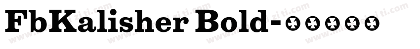 FbKalisher Bold字体转换